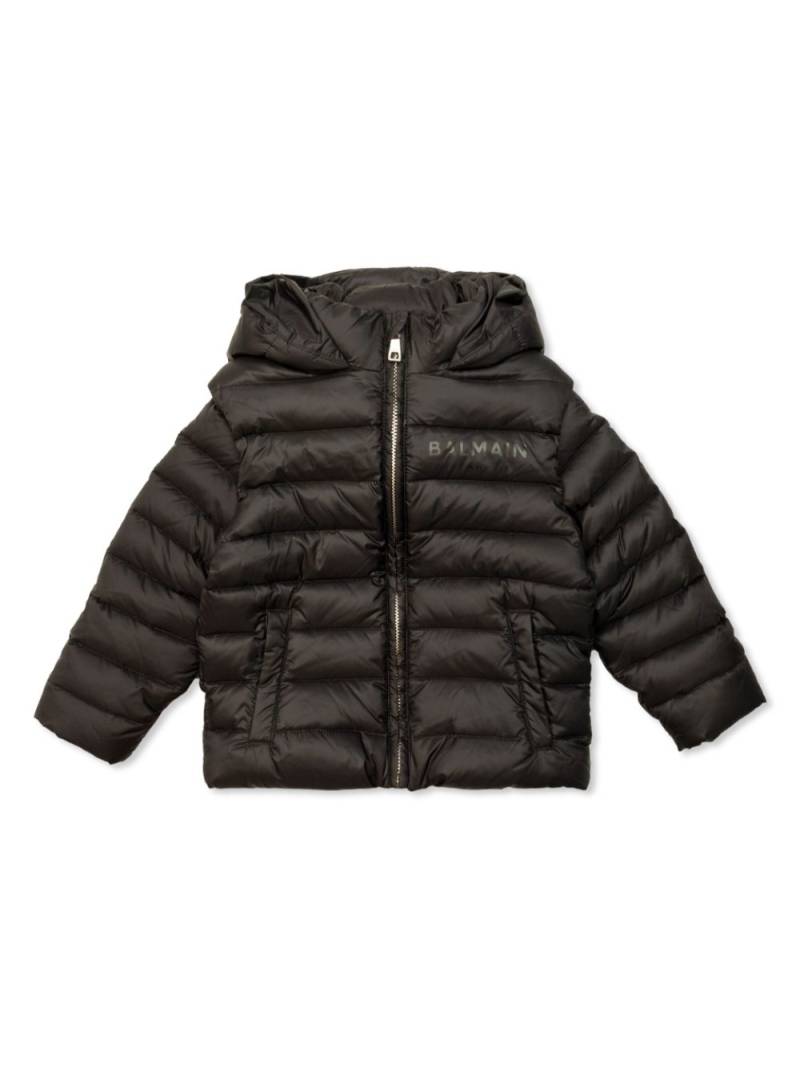 Balmain Kids logo-print padded jacket - Black von Balmain Kids