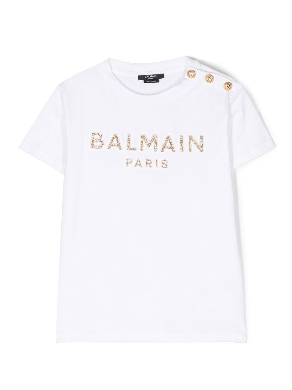 Balmain Kids logo-print short-sleeved T-shirt - White von Balmain Kids