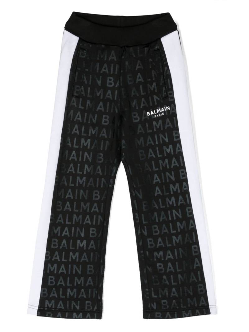 Balmain Kids logo-print track pants - Black von Balmain Kids