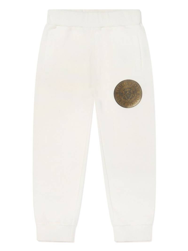 Balmain Kids logo-print track pants - White von Balmain Kids