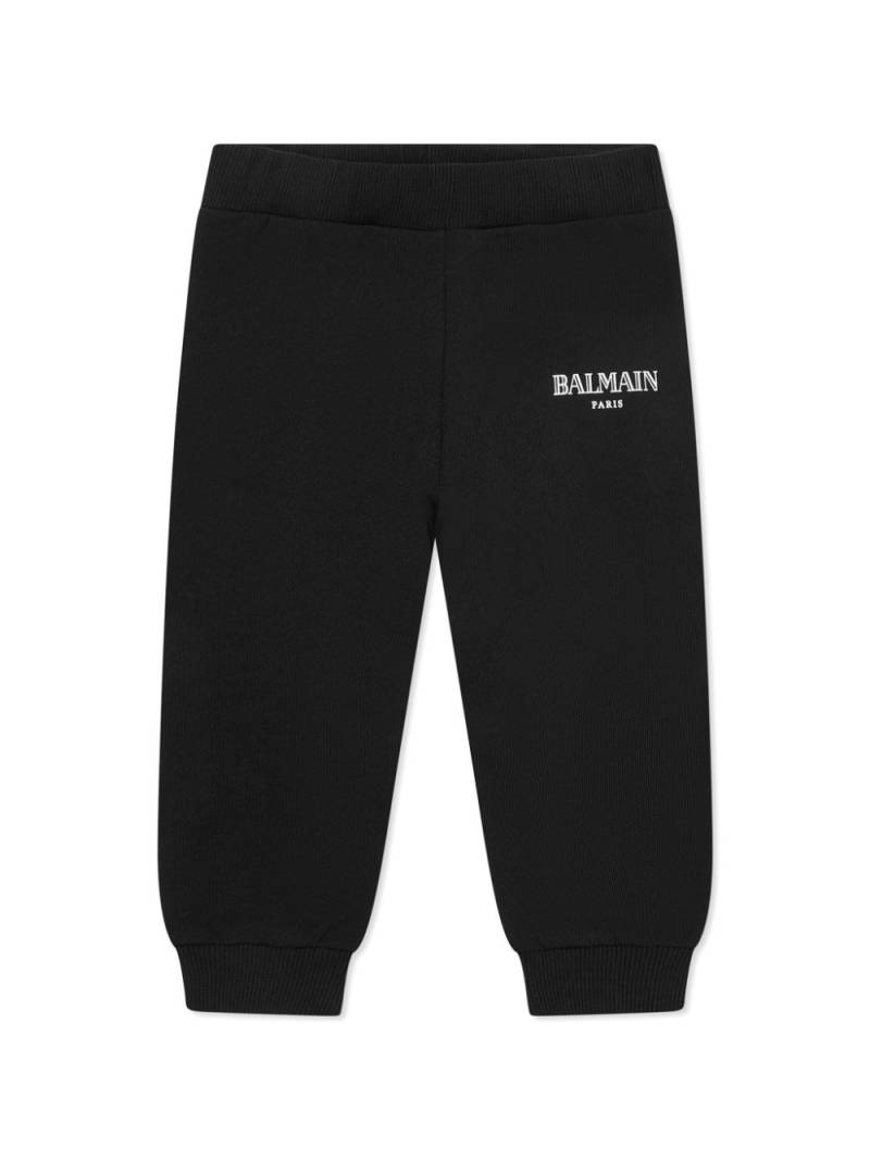 Balmain Kids logo-print tracksuit pants - Black von Balmain Kids