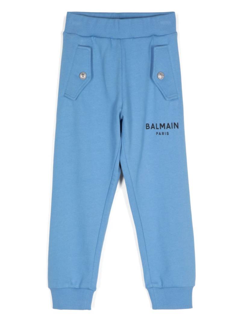 Balmain Kids logo-print trousers - Blue von Balmain Kids