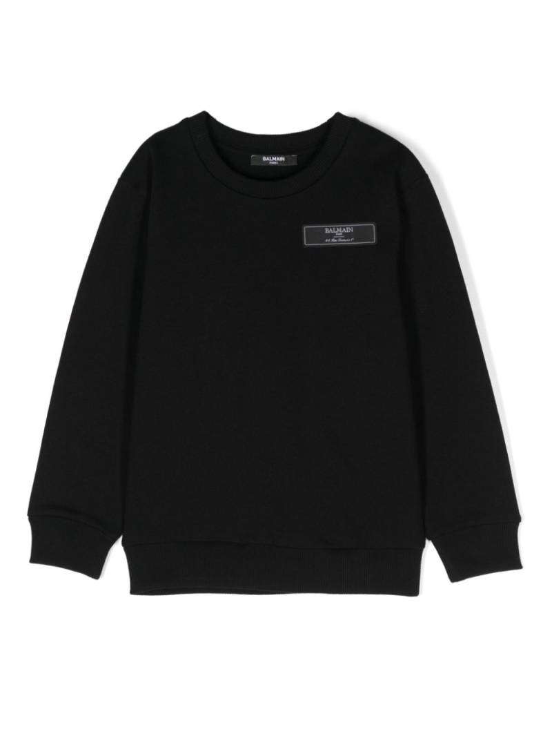 Balmain Kids logo tag sweatshirt - Black von Balmain Kids