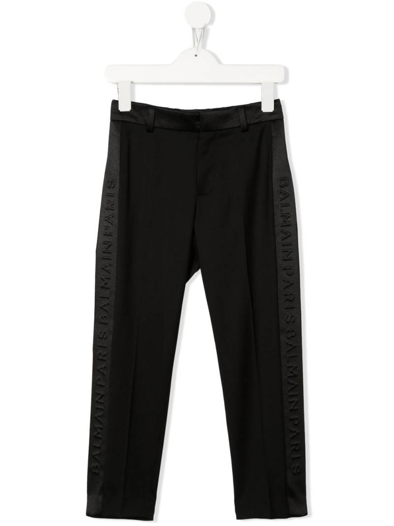 Balmain Kids logo-tape leggings - Black von Balmain Kids