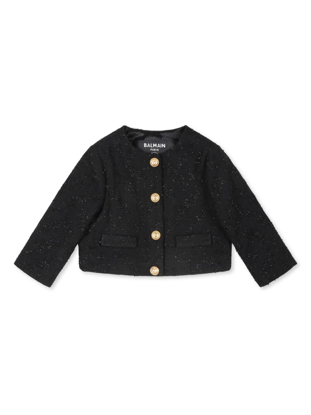 Balmain Kids long-sleeve tweed jacket - Black von Balmain Kids