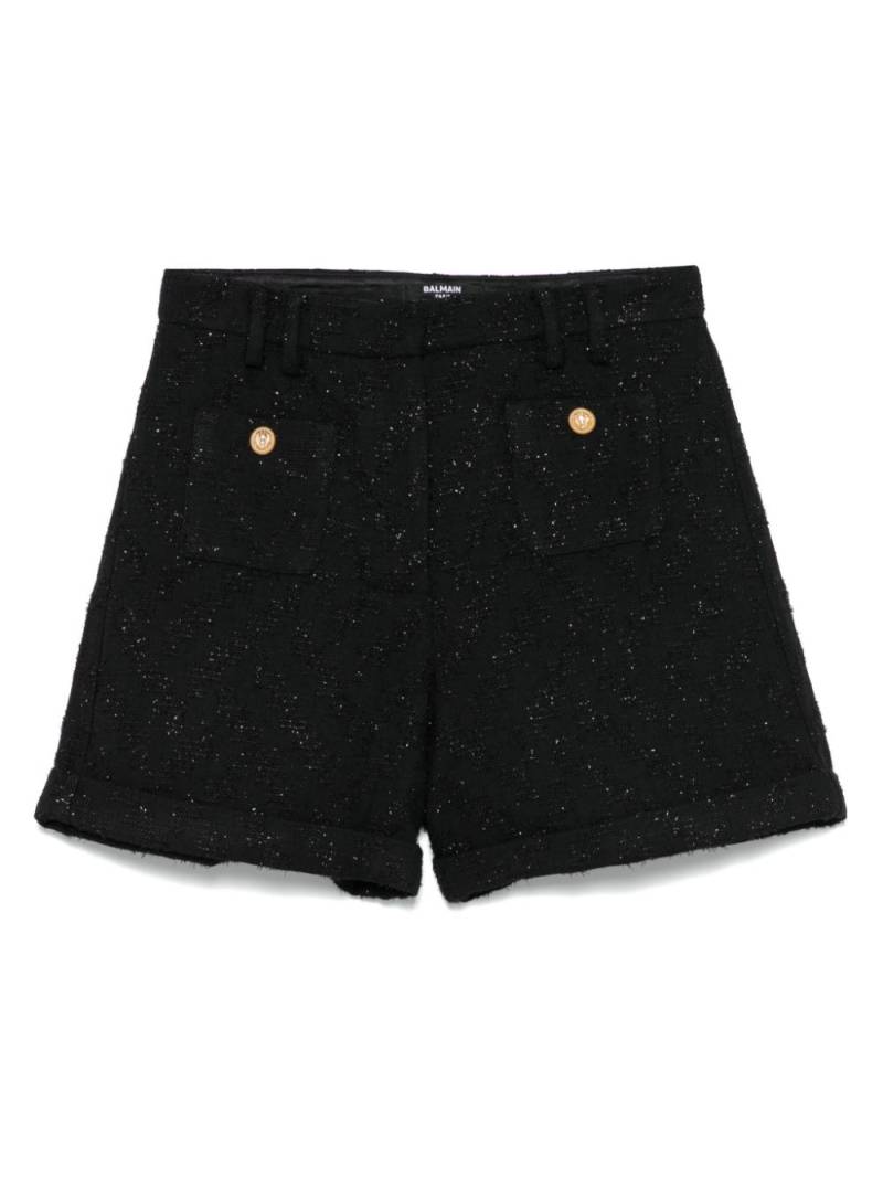 Balmain Kids lurex shorts - Black von Balmain Kids