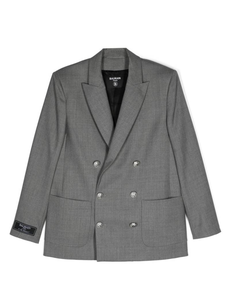 Balmain Kids double-breasted blazer - Grey von Balmain Kids