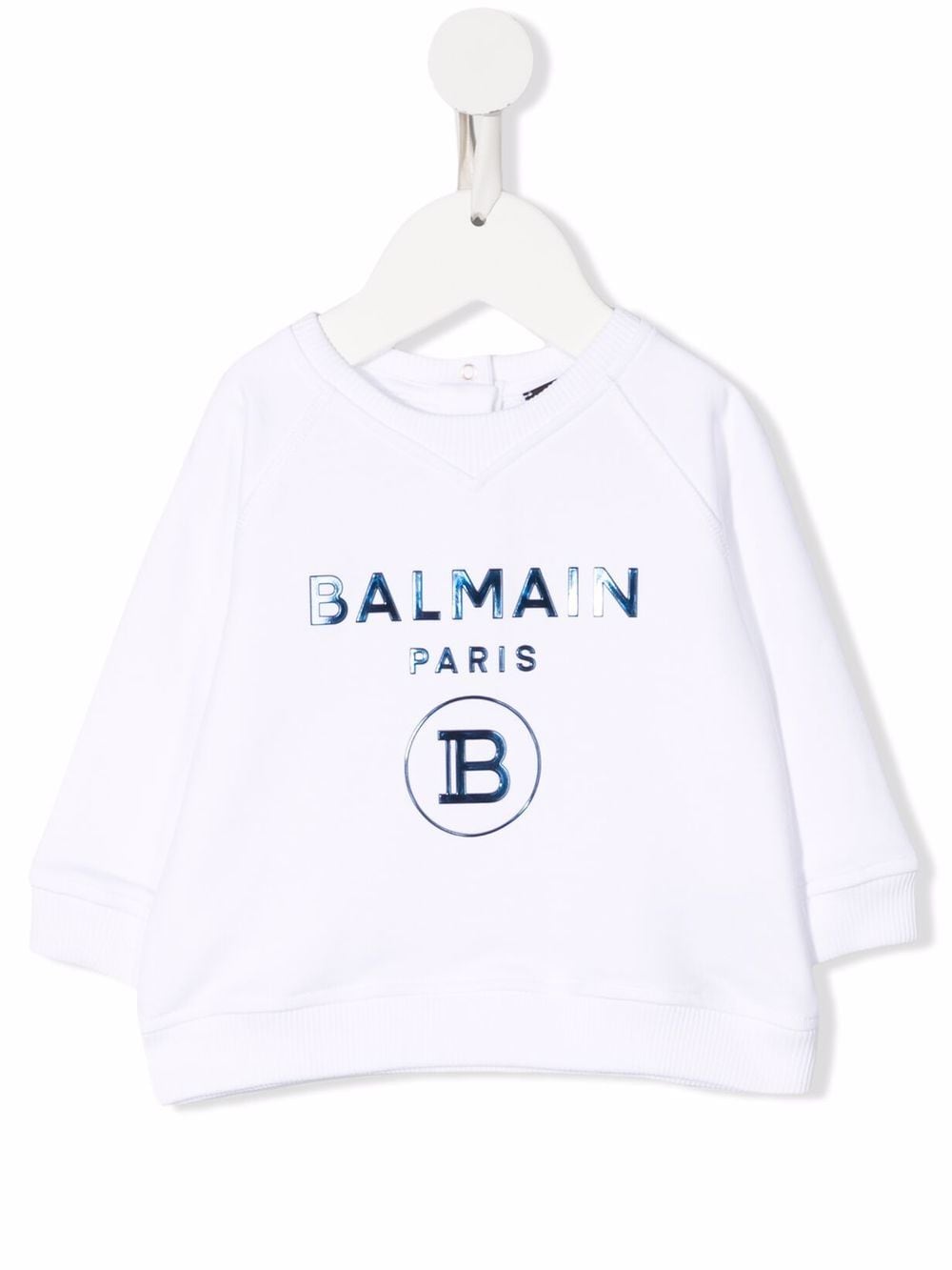 Balmain Kids metallic logo-print sweatshirt - White von Balmain Kids