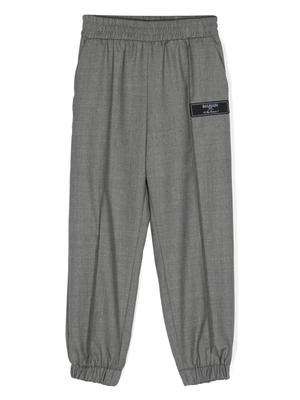 Balmain Kids mid-rise tapered trousers - Grey von Balmain Kids