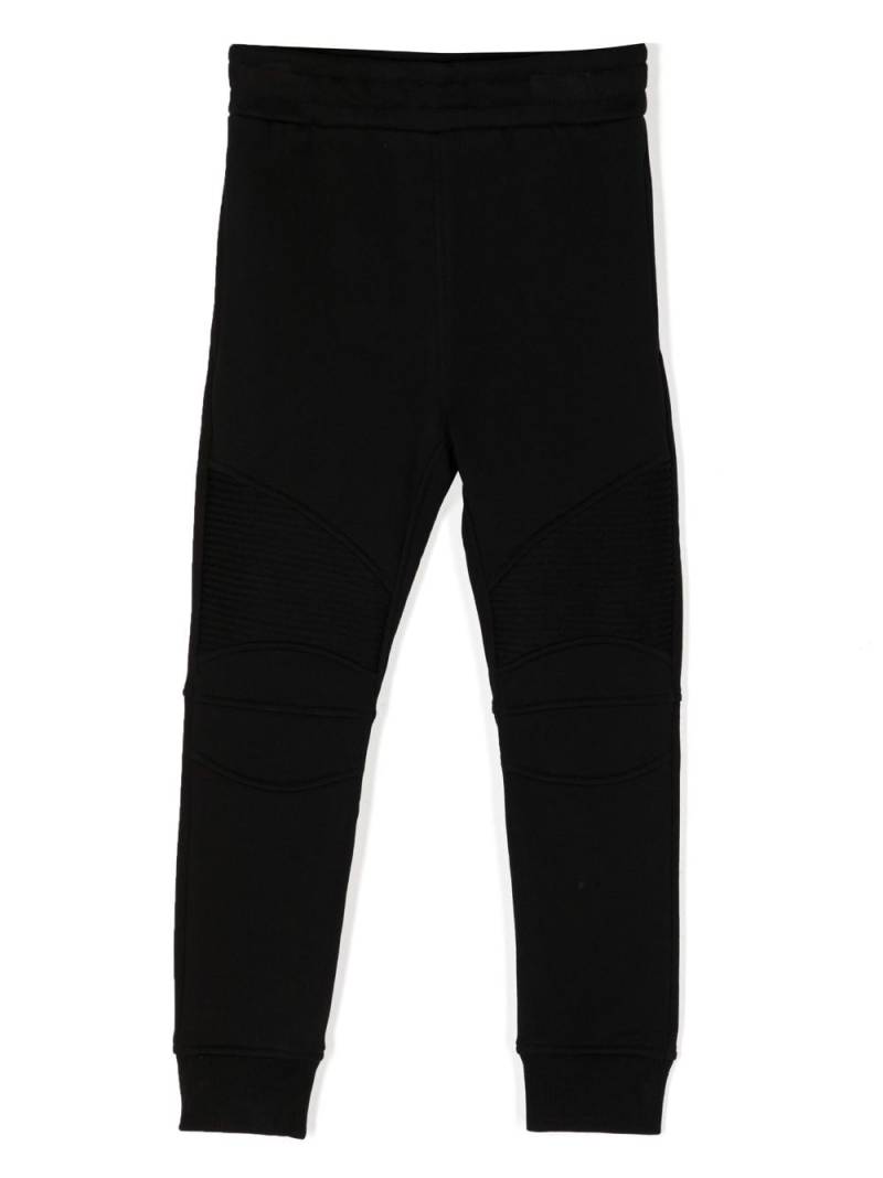 Balmain Kids panelled cotton tracksuit bottoms - Black von Balmain Kids