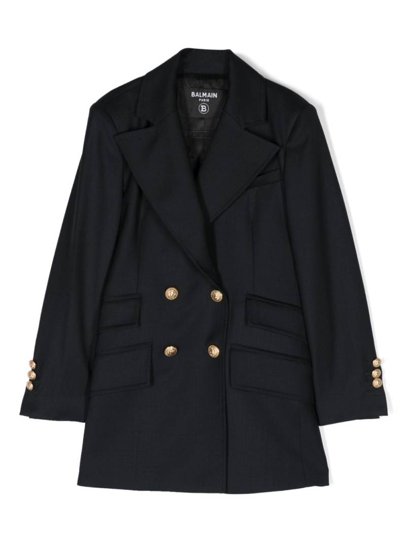 Balmain Kids peak-lapels double-breasted blazer - Blue von Balmain Kids