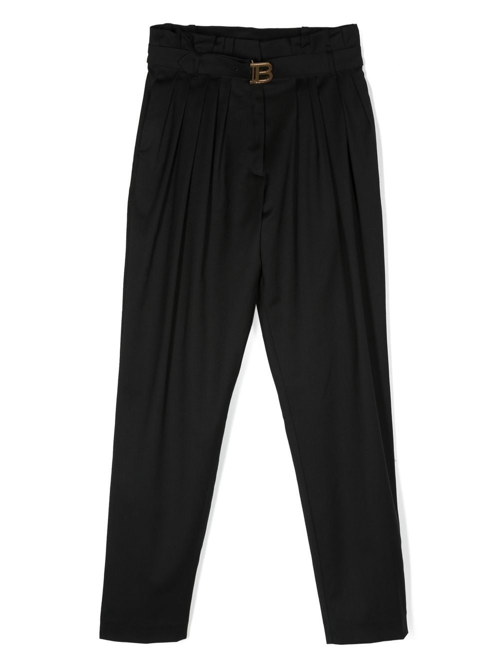 Balmain Kids pleat-detail wool trousers - Black von Balmain Kids