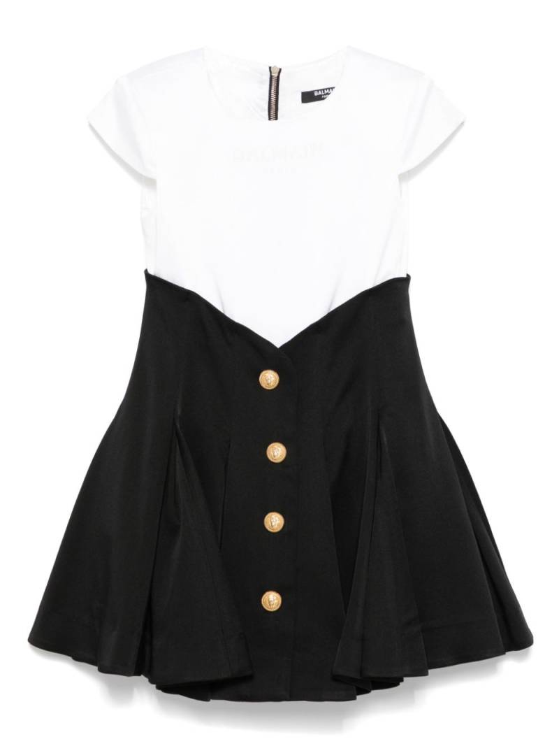 Balmain Kids pleated dress - Black von Balmain Kids