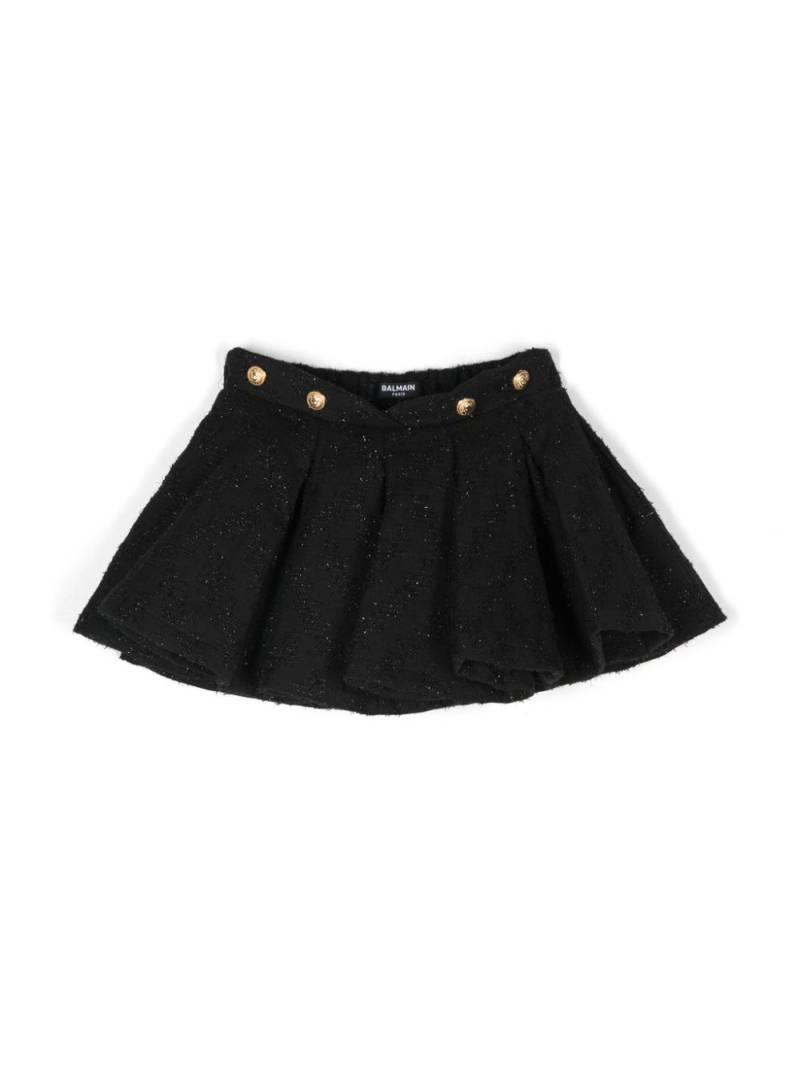 Balmain Kids pleated mini skirt - Black von Balmain Kids