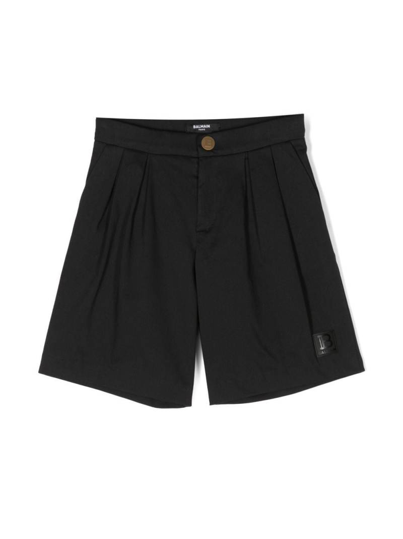 Balmain Kids pleated tailored shorts - Black von Balmain Kids