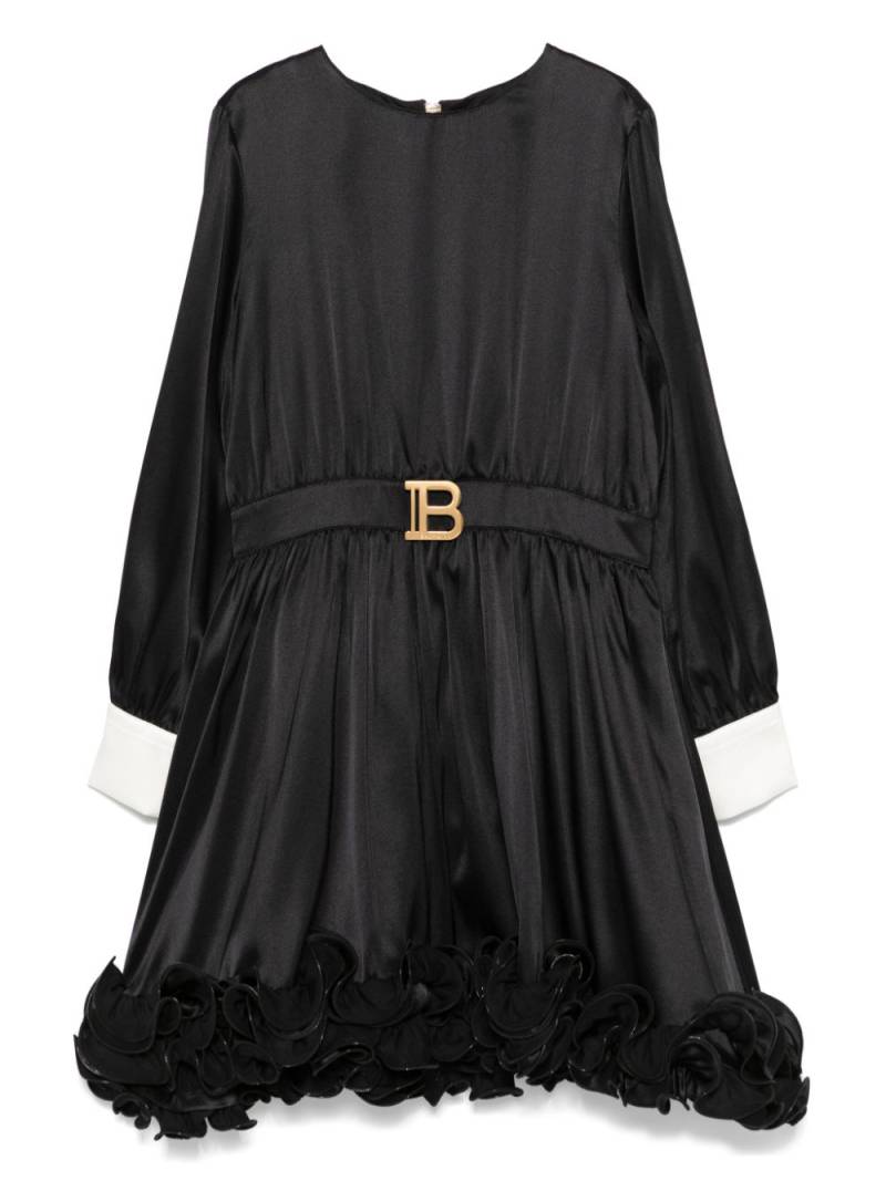 Balmain Kids ruffle-hem dress - Black von Balmain Kids