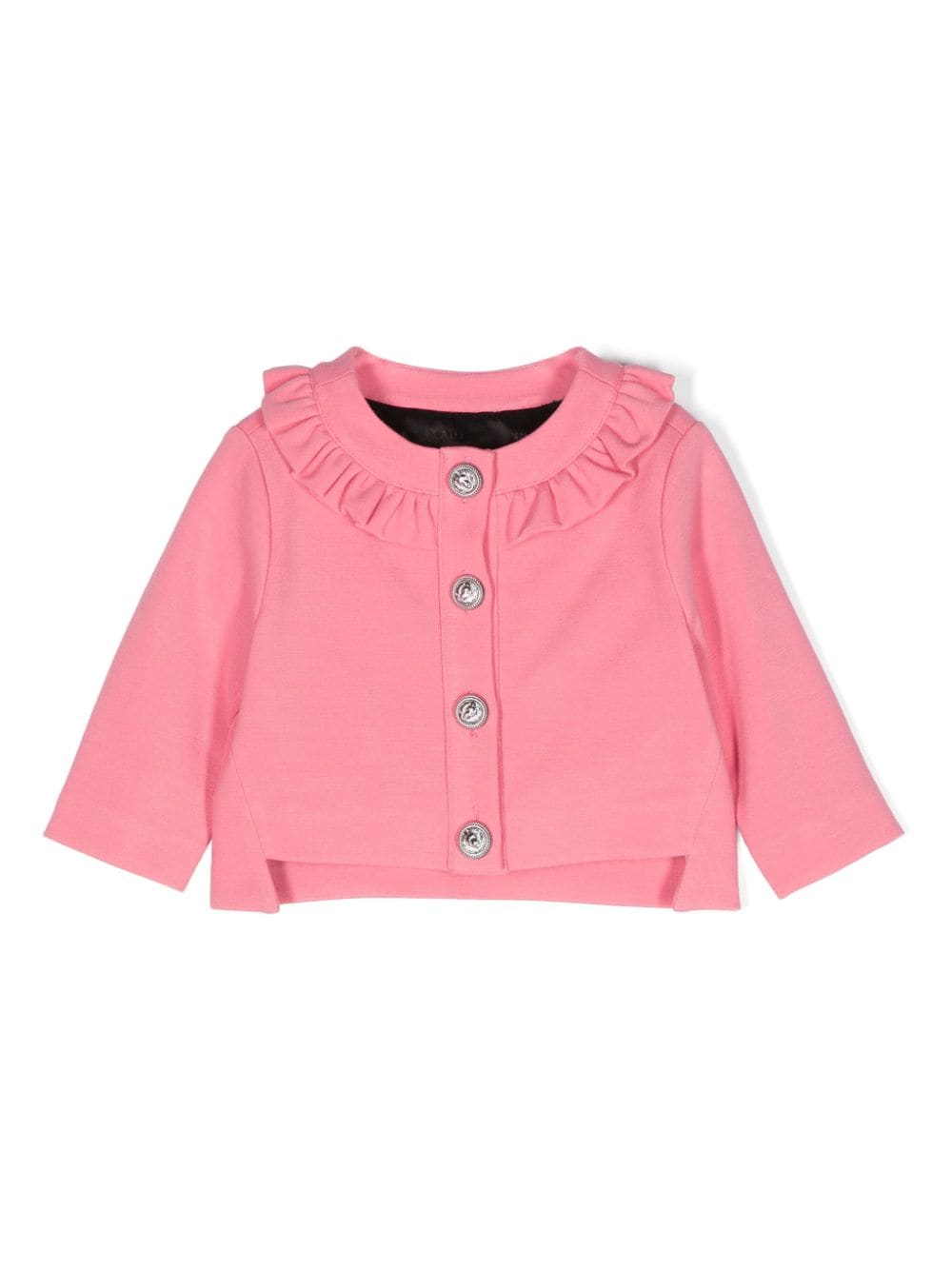 Balmain Kids ruffled Coin-engraved jacket - Pink von Balmain Kids