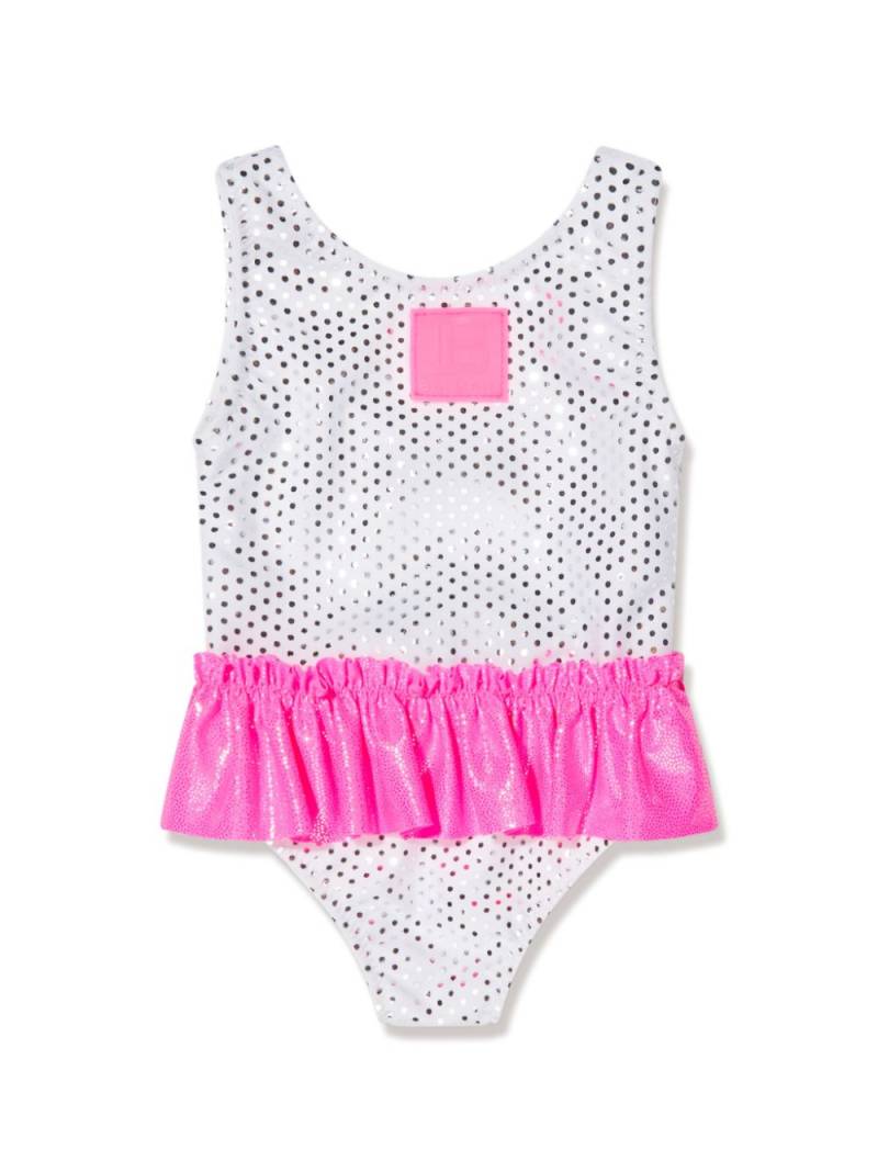 Balmain Kids ruffled swimsuit - White von Balmain Kids