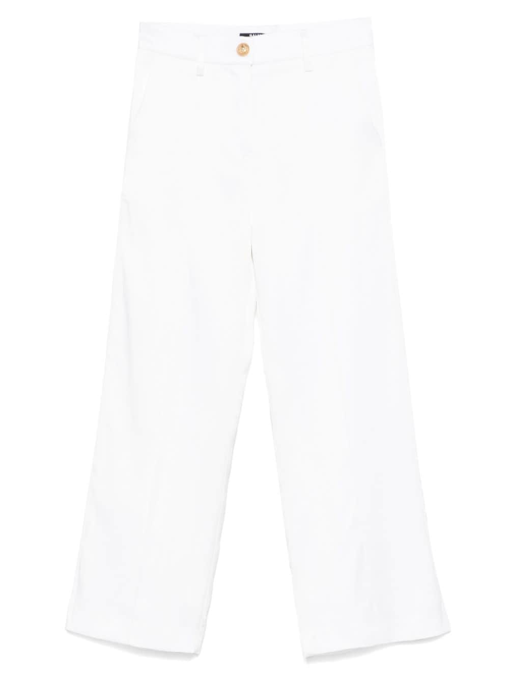 Balmain Kids satin trousers - White von Balmain Kids