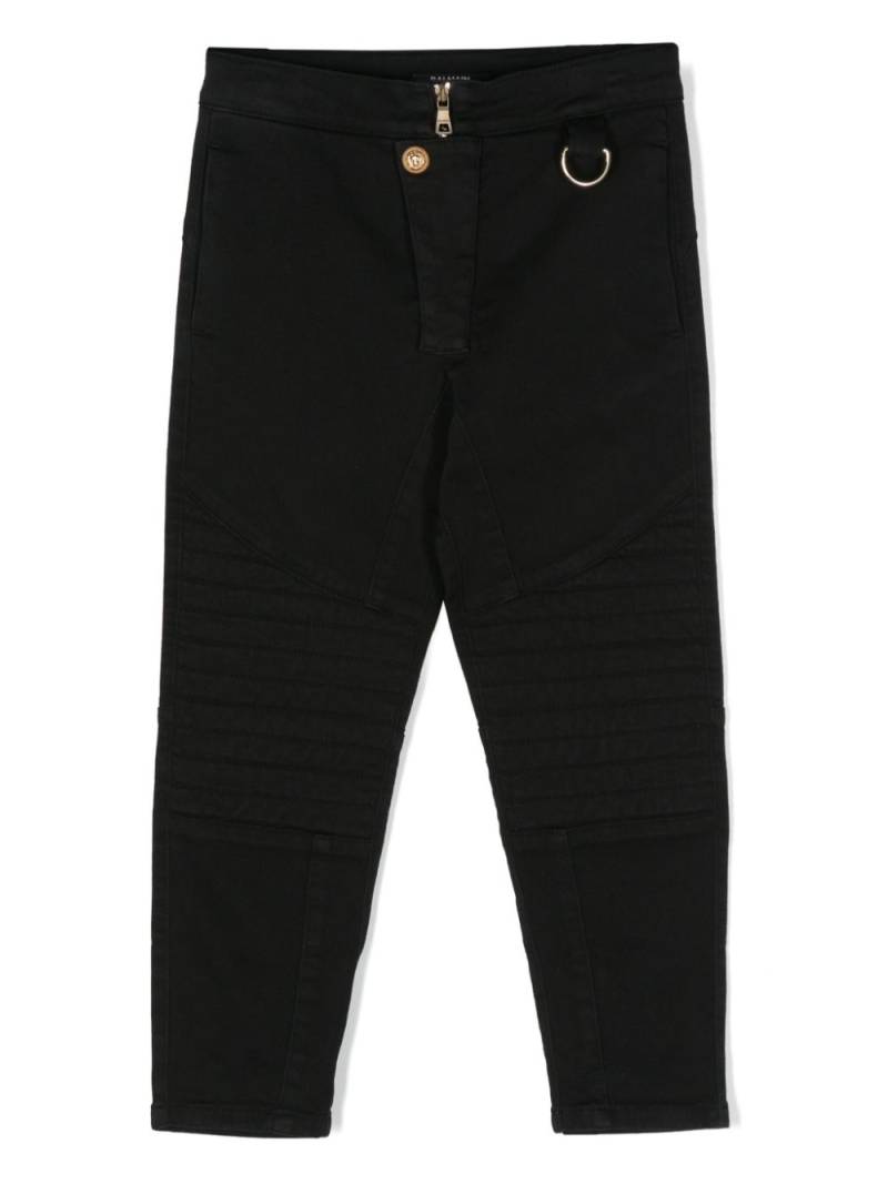 Balmain Kids seam-detailed tapered jeans - Black von Balmain Kids