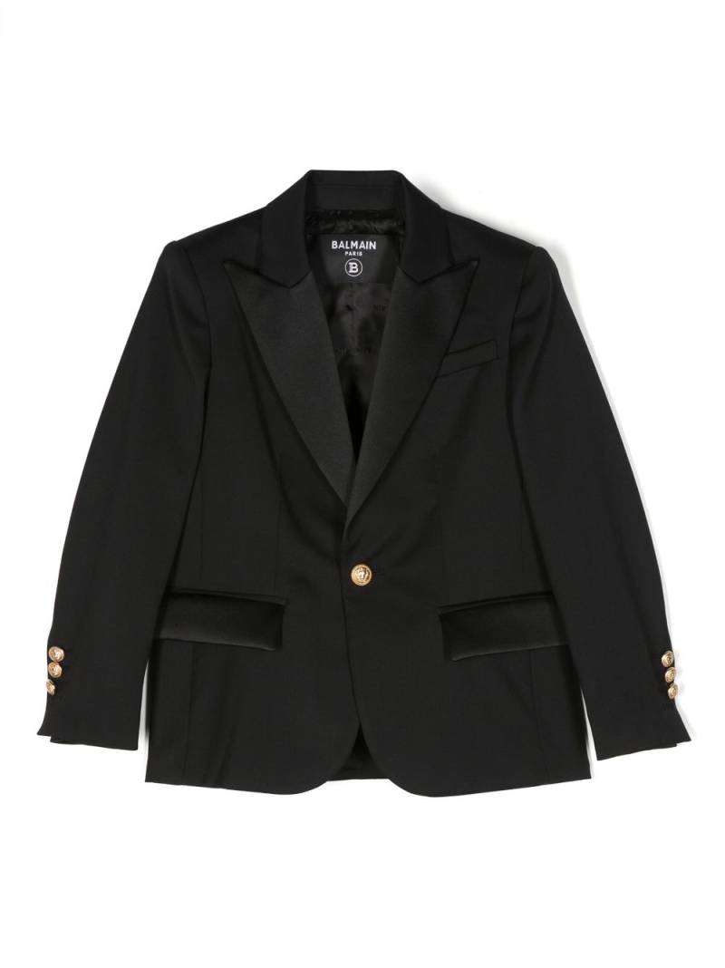 Balmain Kids single-breasted virgin-wool blazer - Black von Balmain Kids