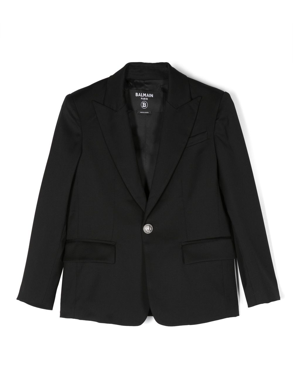 Balmain Kids single-breasted virgin-wool blazer - Black von Balmain Kids