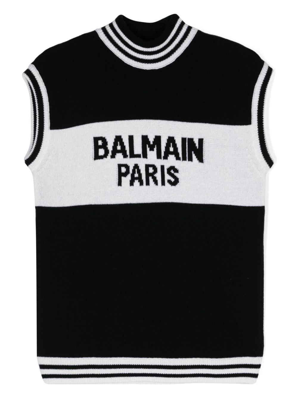 Balmain Kids sleeveless sweater - Black von Balmain Kids