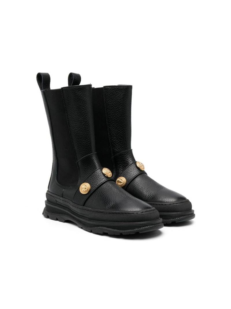 Balmain Kids studded leather boots - Black von Balmain Kids