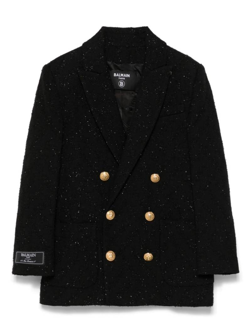 Balmain Kids tweed jacket - Black von Balmain Kids