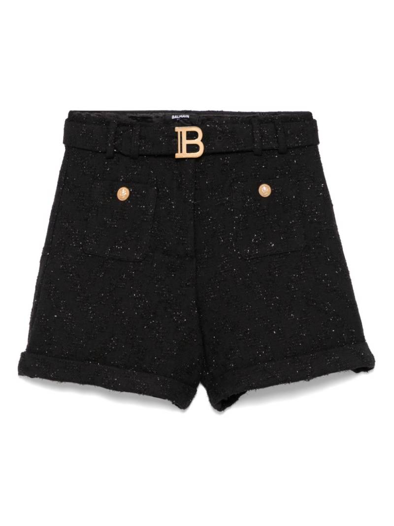 Balmain Kids tweed shorts - Black von Balmain Kids