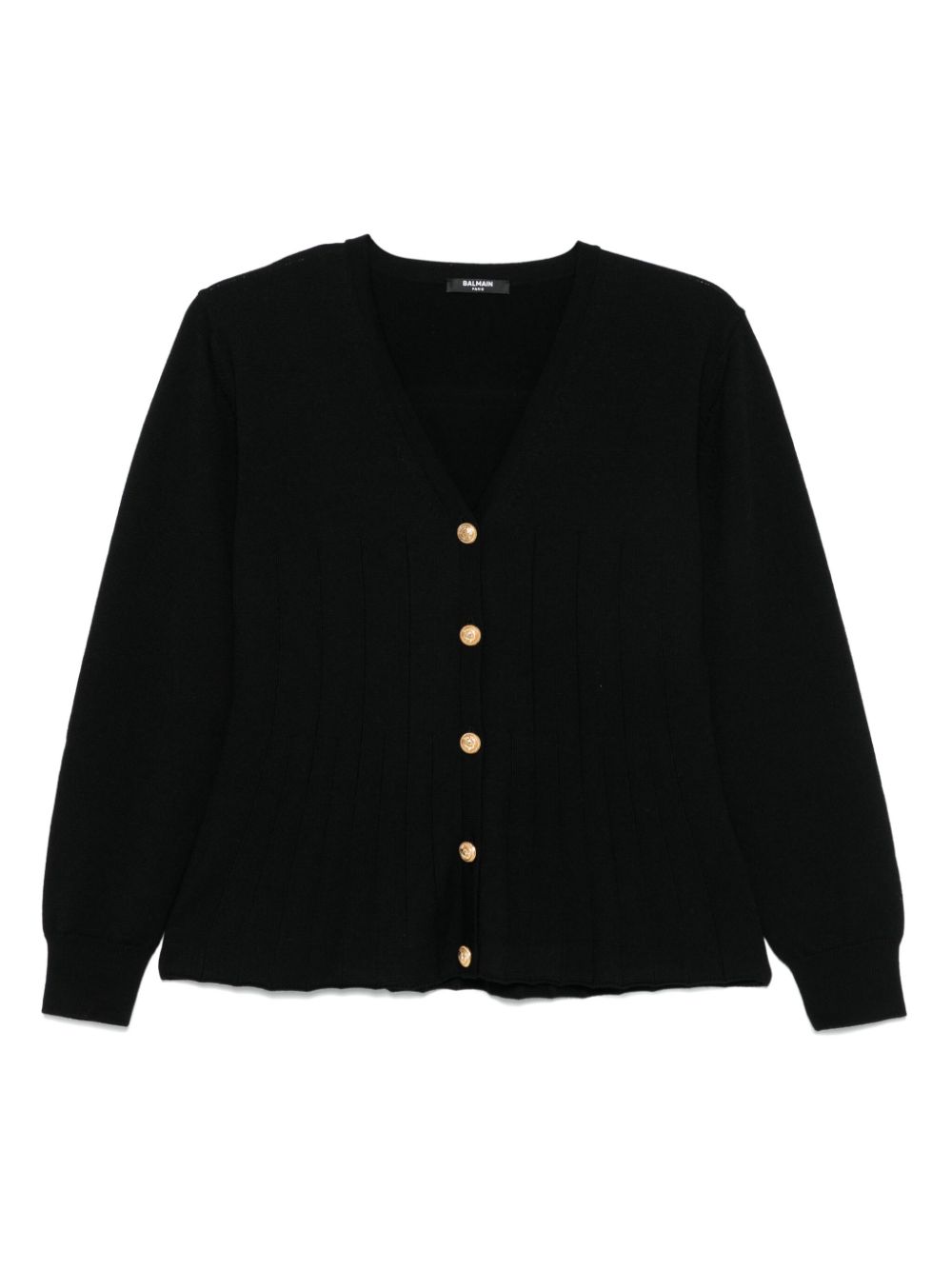 Balmain Kids virgin wool cardigan - Black von Balmain Kids