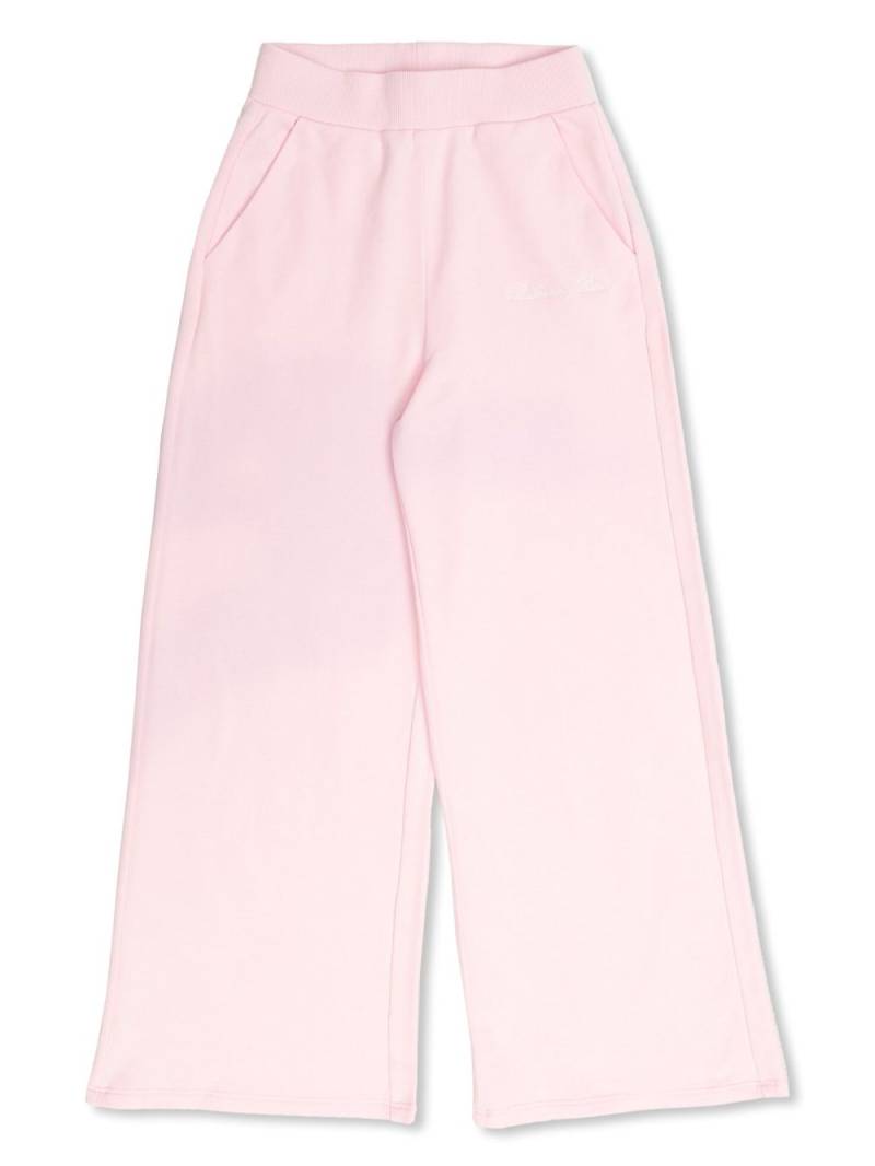 Balmain Kids wide-leg cotton trousers - Pink von Balmain Kids