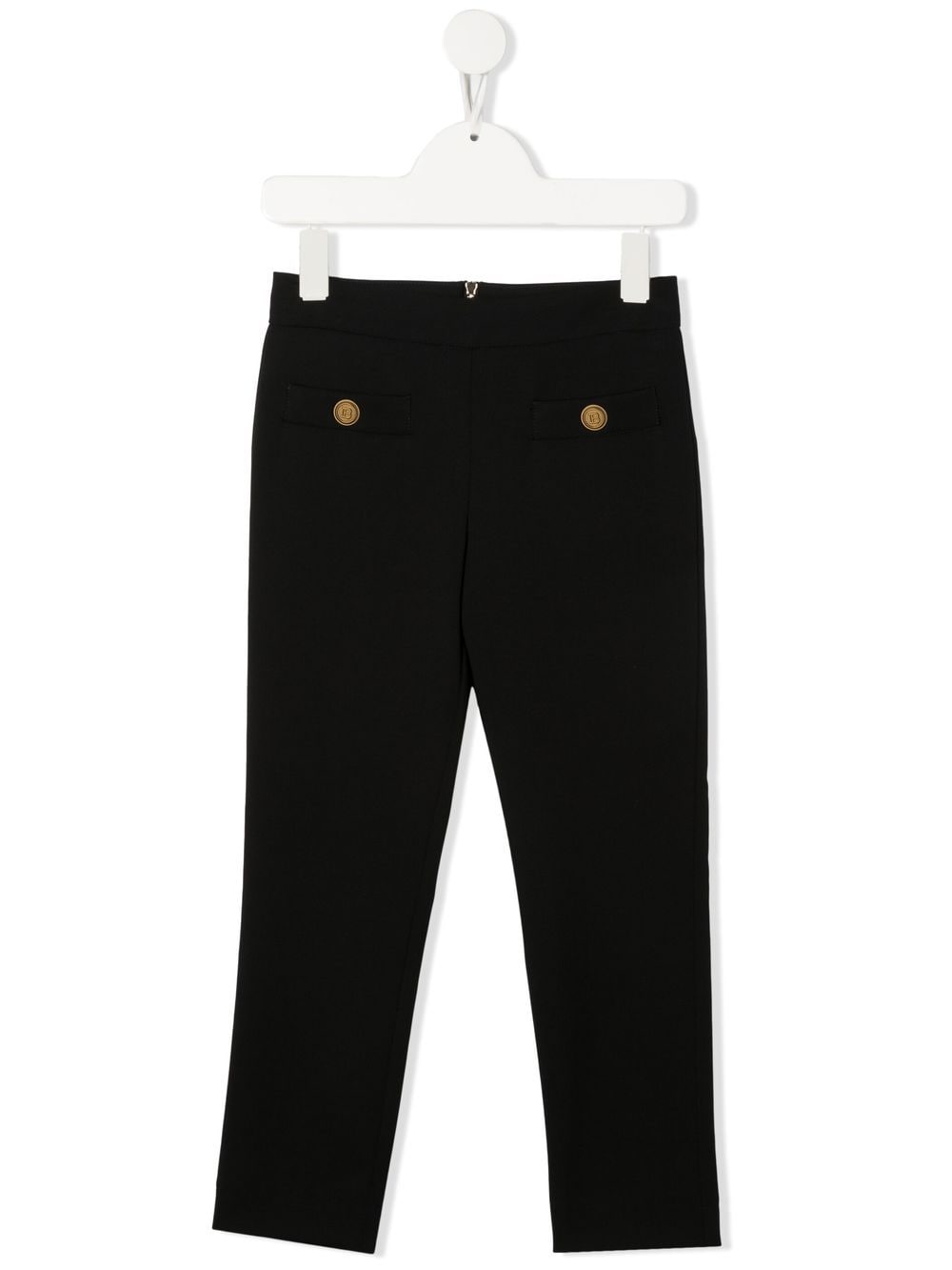 Balmain Kids zip-up straight-leg trousers - Black von Balmain Kids