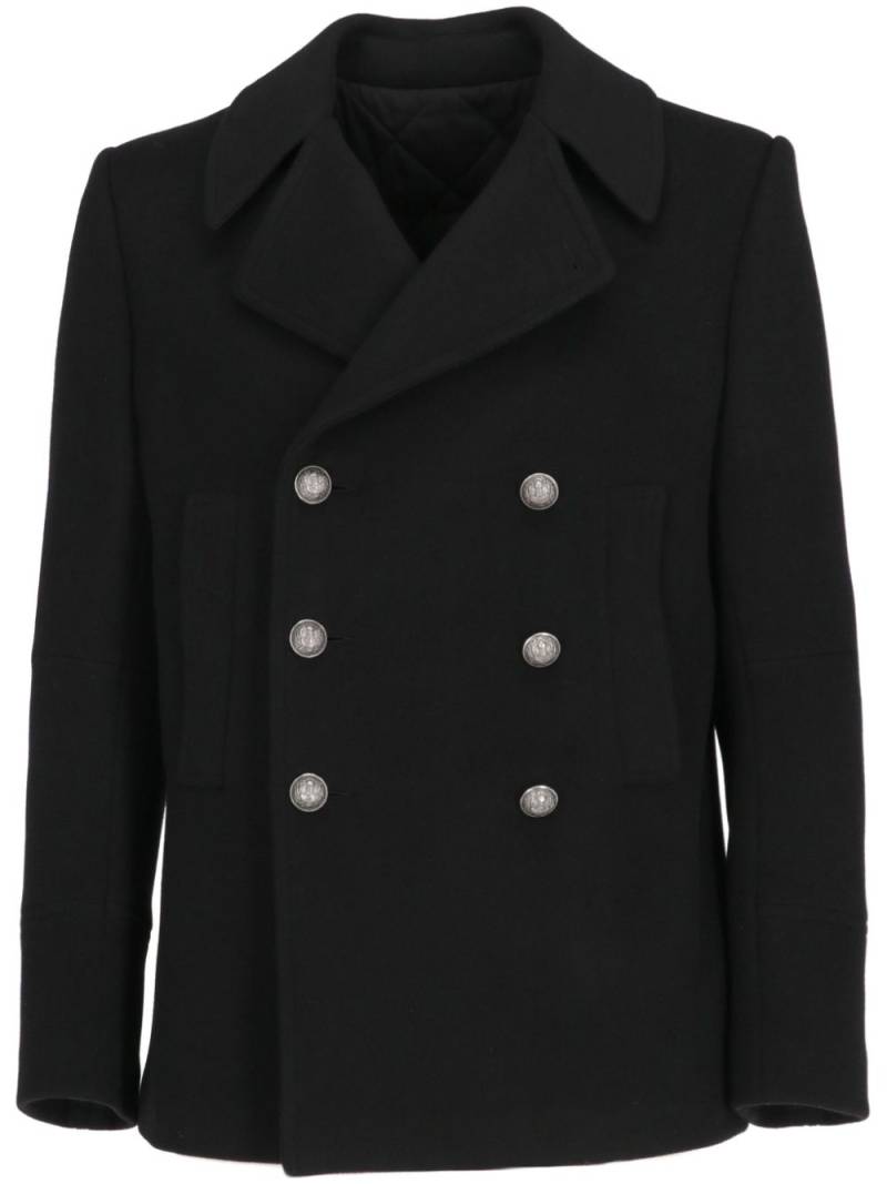 Balmain Pre-Owned 2010s double-breasted coat - Black von Balmain Pre-Owned