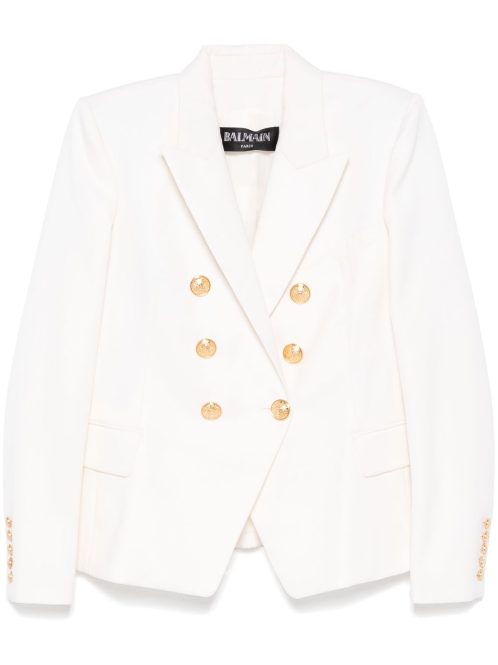 Balmain Pre-Owned double-breasted wool blazer - White von Balmain Pre-Owned