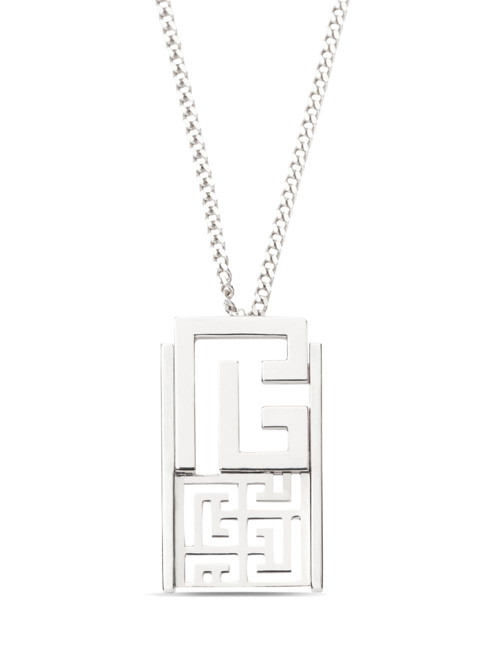 Balmain 18kt white gold Labyrinth Frieze pendant necklace - Silver von Balmain