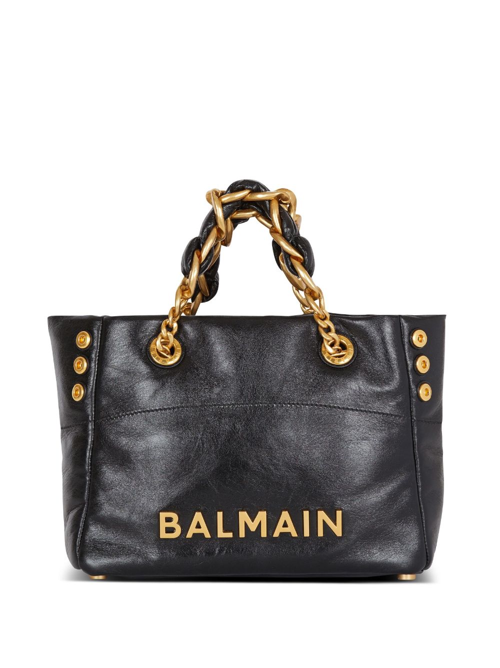 Balmain small 1945 Soft leather tote bag - Black von Balmain