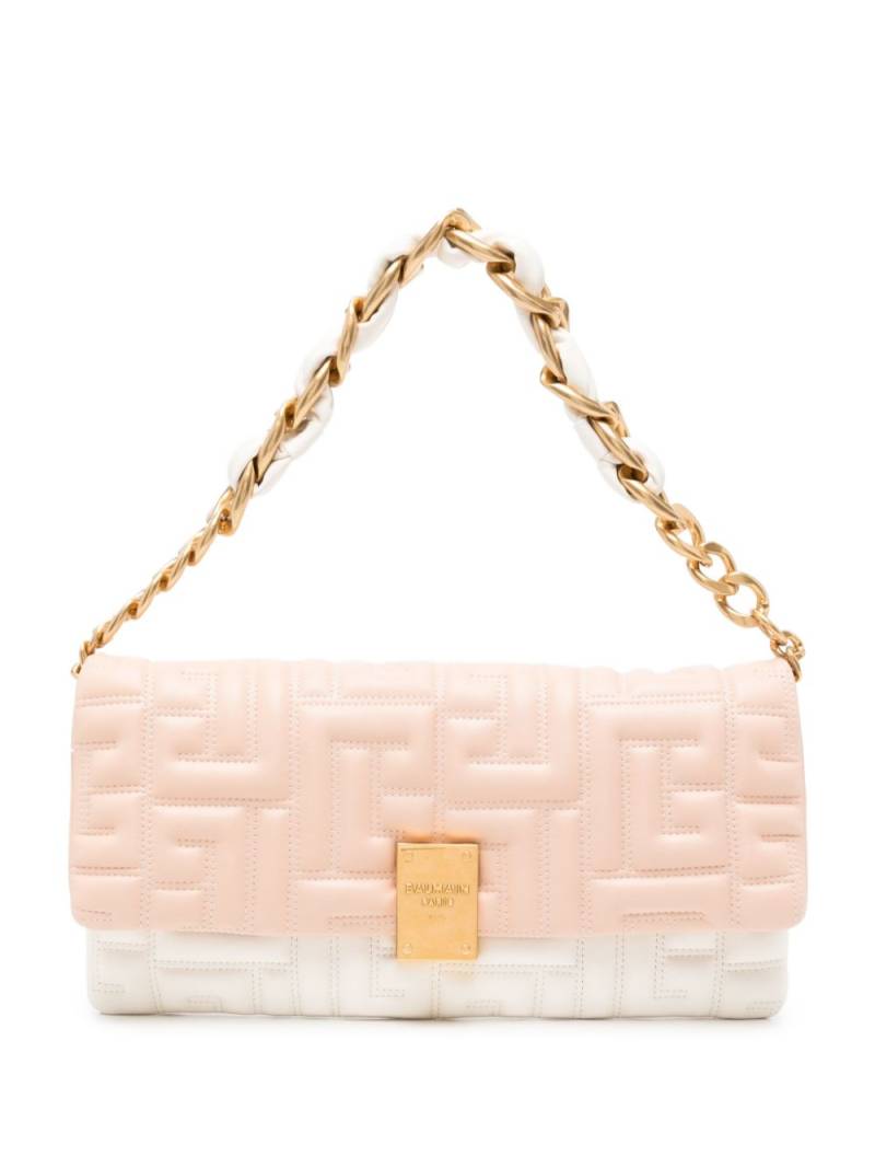 Balmain 1945 monogram-quilted shoulder bag - Pink von Balmain