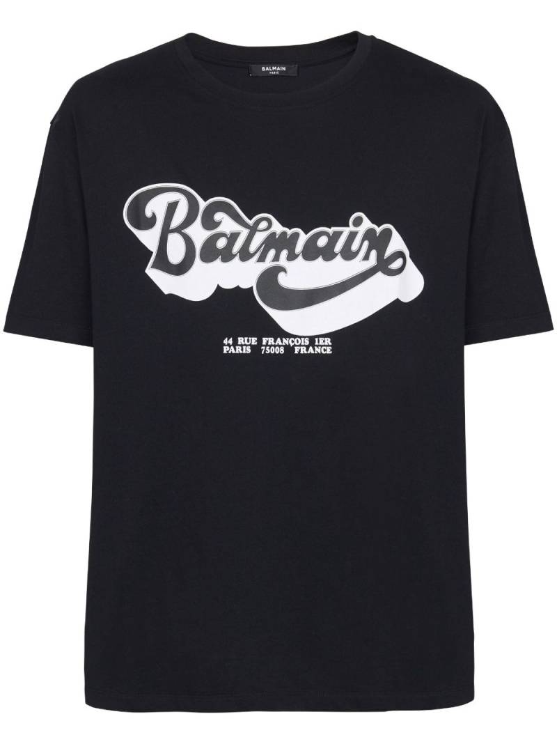 Balmain 70s logo-print T-shirt - Black von Balmain