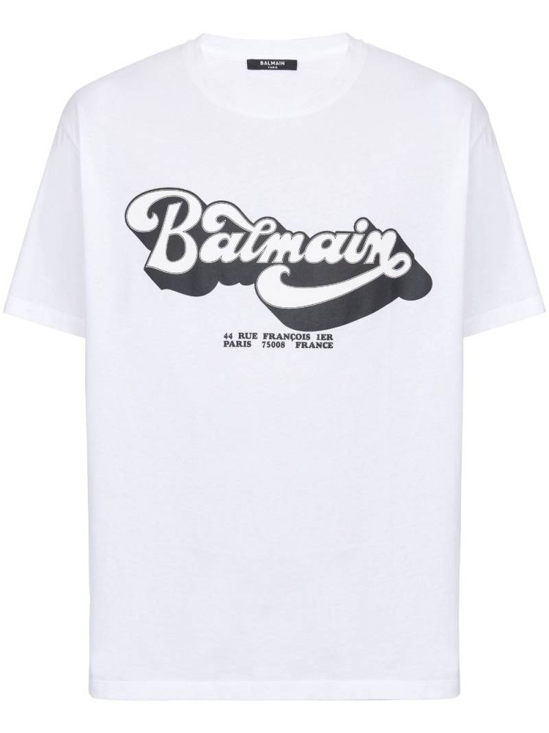 Balmain 70s logo-print T-shirt - White von Balmain