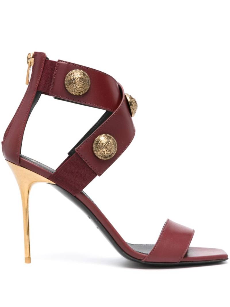 Balmain Alma 95mm leather sandals - Red von Balmain
