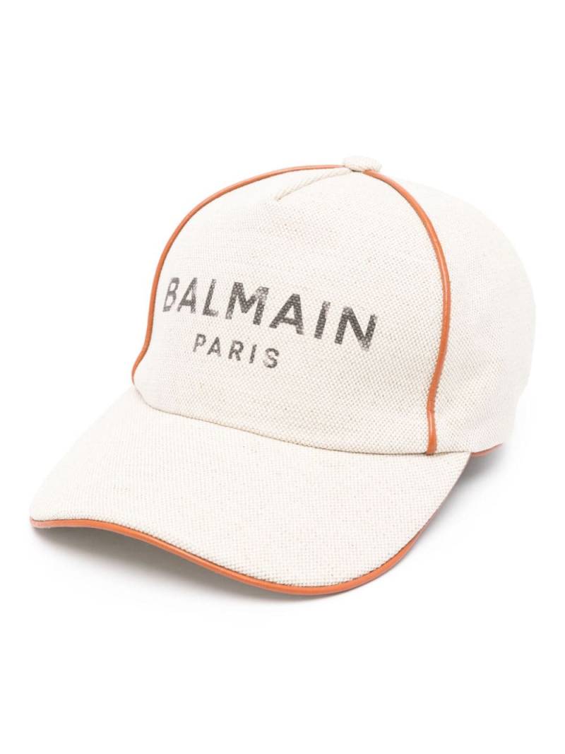 Balmain B-Army cotton baseball cap - Neutrals von Balmain