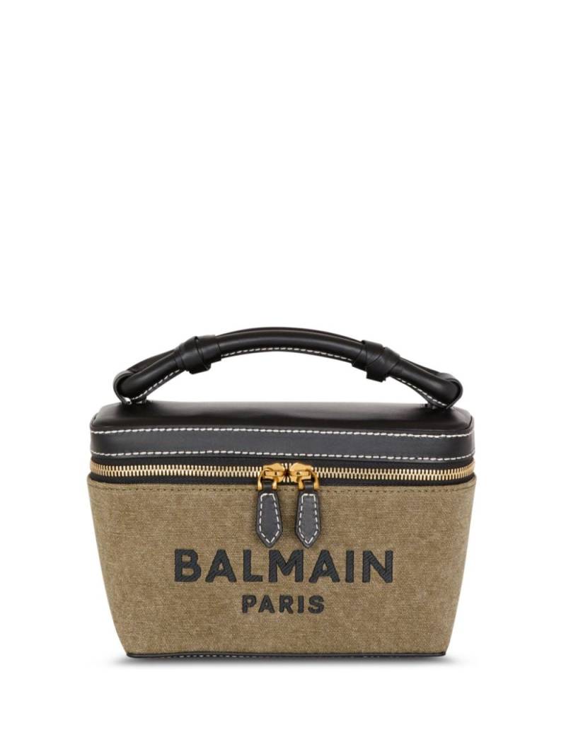 Balmain B-Army panelled makeup bag - Green von Balmain