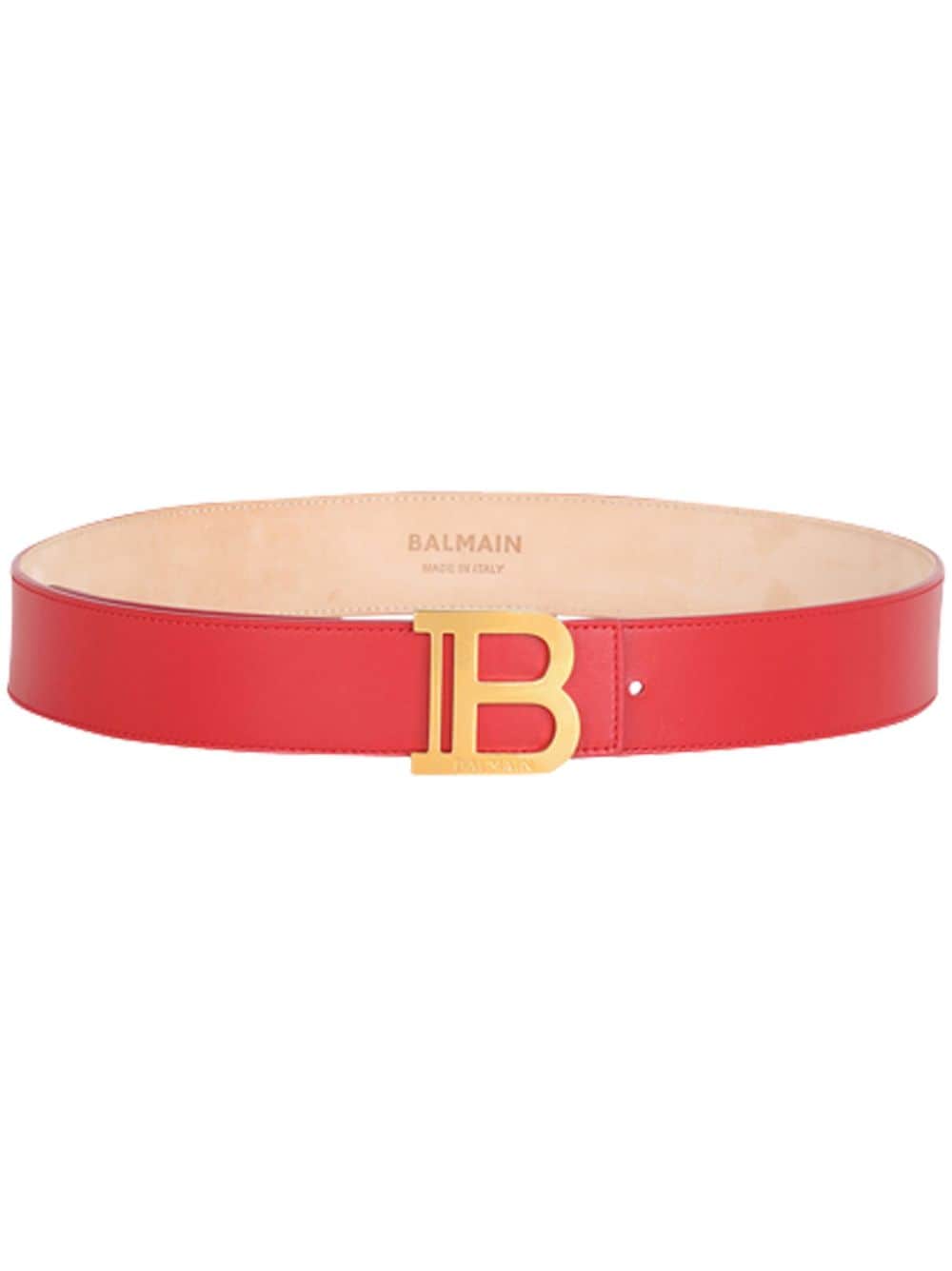 Balmain B-Belt logo-buckle leather belt - Red von Balmain