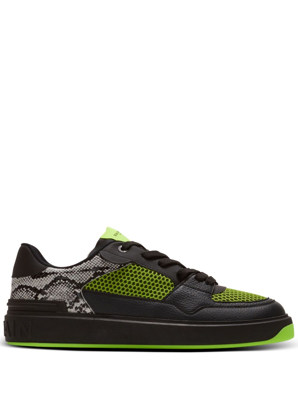 Balmain B-Court Flip snakeskin-effect sneakers - Black von Balmain