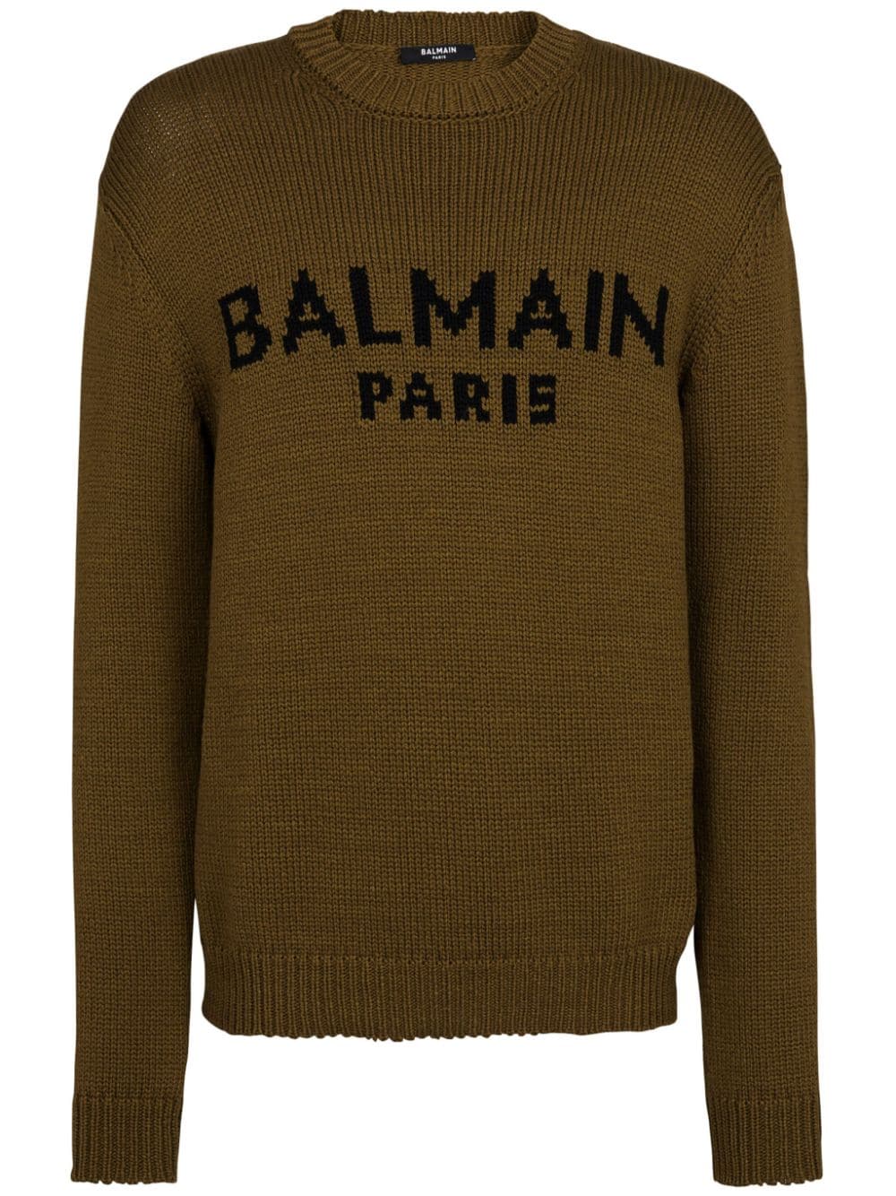 Balmain Balmain Paris intarsia-knit jumper - Green von Balmain
