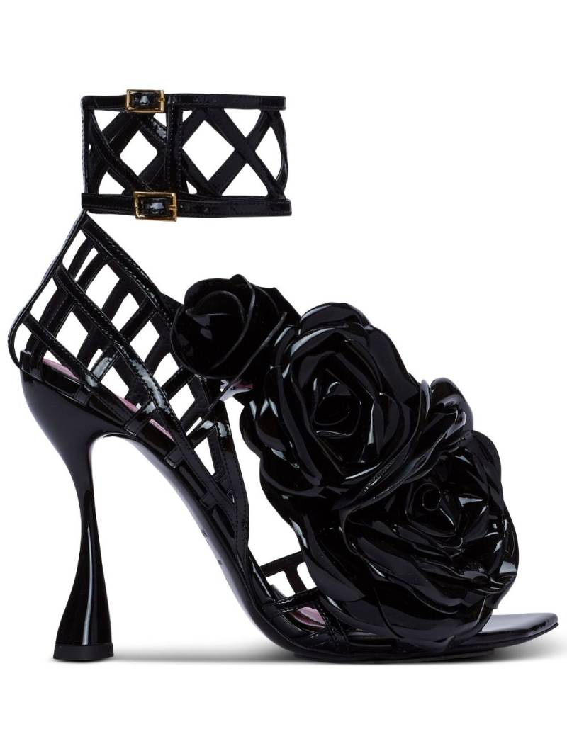 Balmain Eden 95mm leather sandals - Black von Balmain