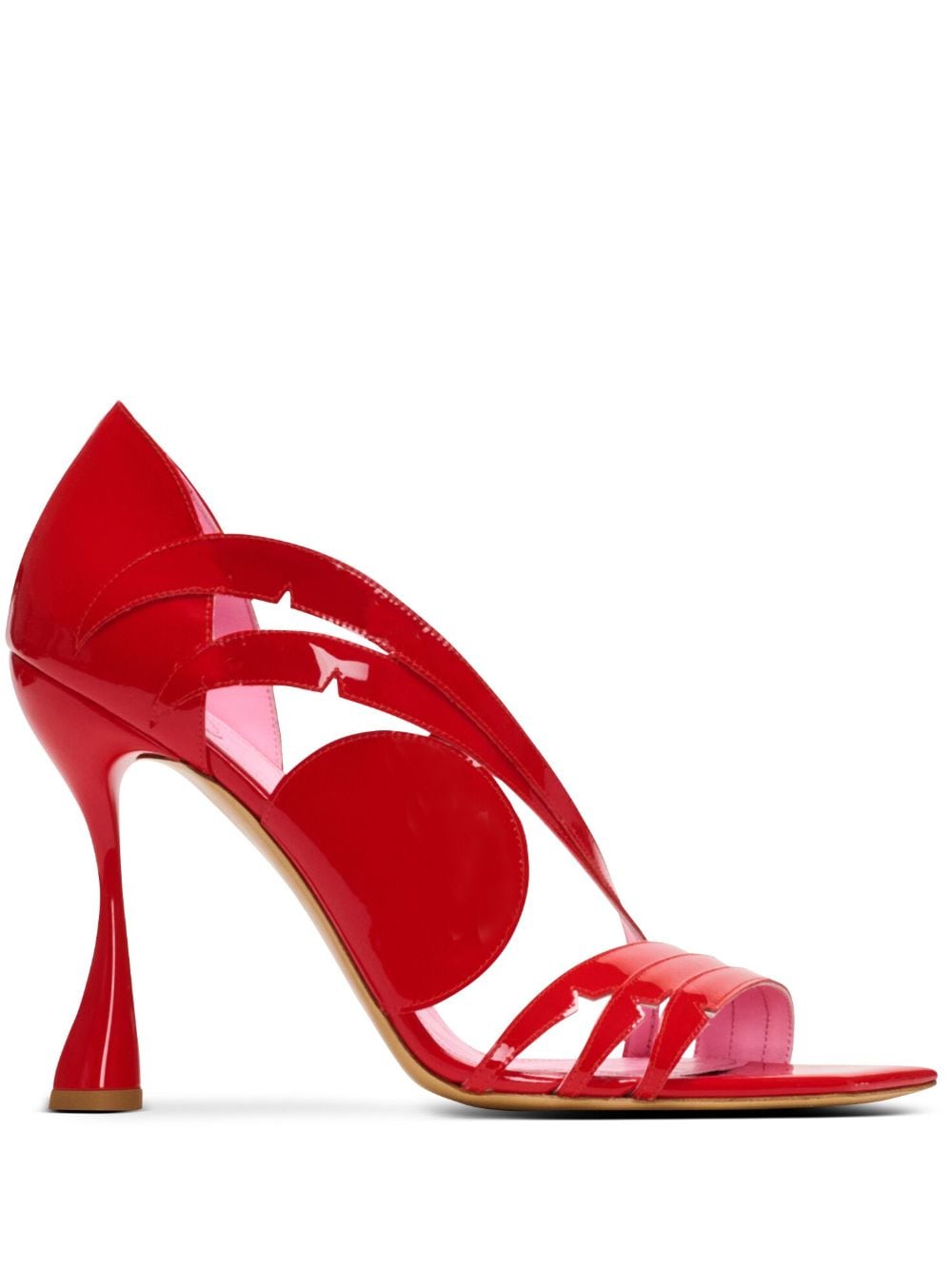 Balmain Eden 95mm patent leather sandals - Red von Balmain