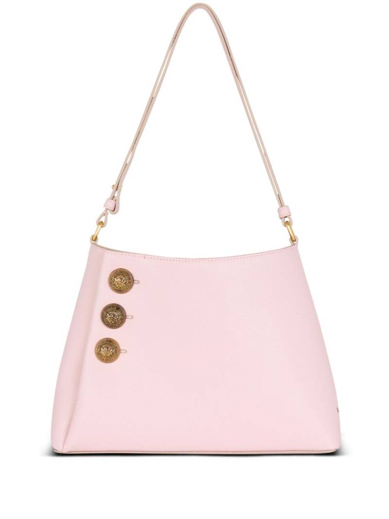 Balmain Emblème leather shoulder bag - Pink von Balmain