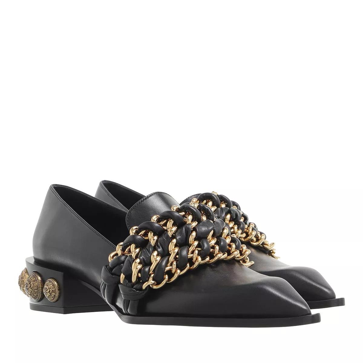 Balmain Loafer - Coin Chain Loafers Leather - Gr. 41 (EU) - in Schwarz - für Damen von Balmain